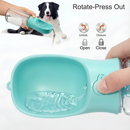 Portable 2‑in‑1 Dog Water & Food Bottle